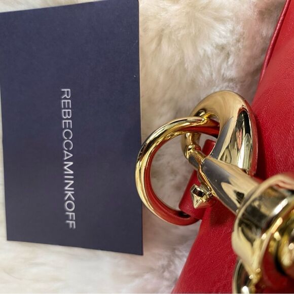 Rebecca Minkoff full size MAC red pebbled leather crossbody bag - Picture 9 of 16